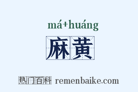 麻黄是什么意思的图片